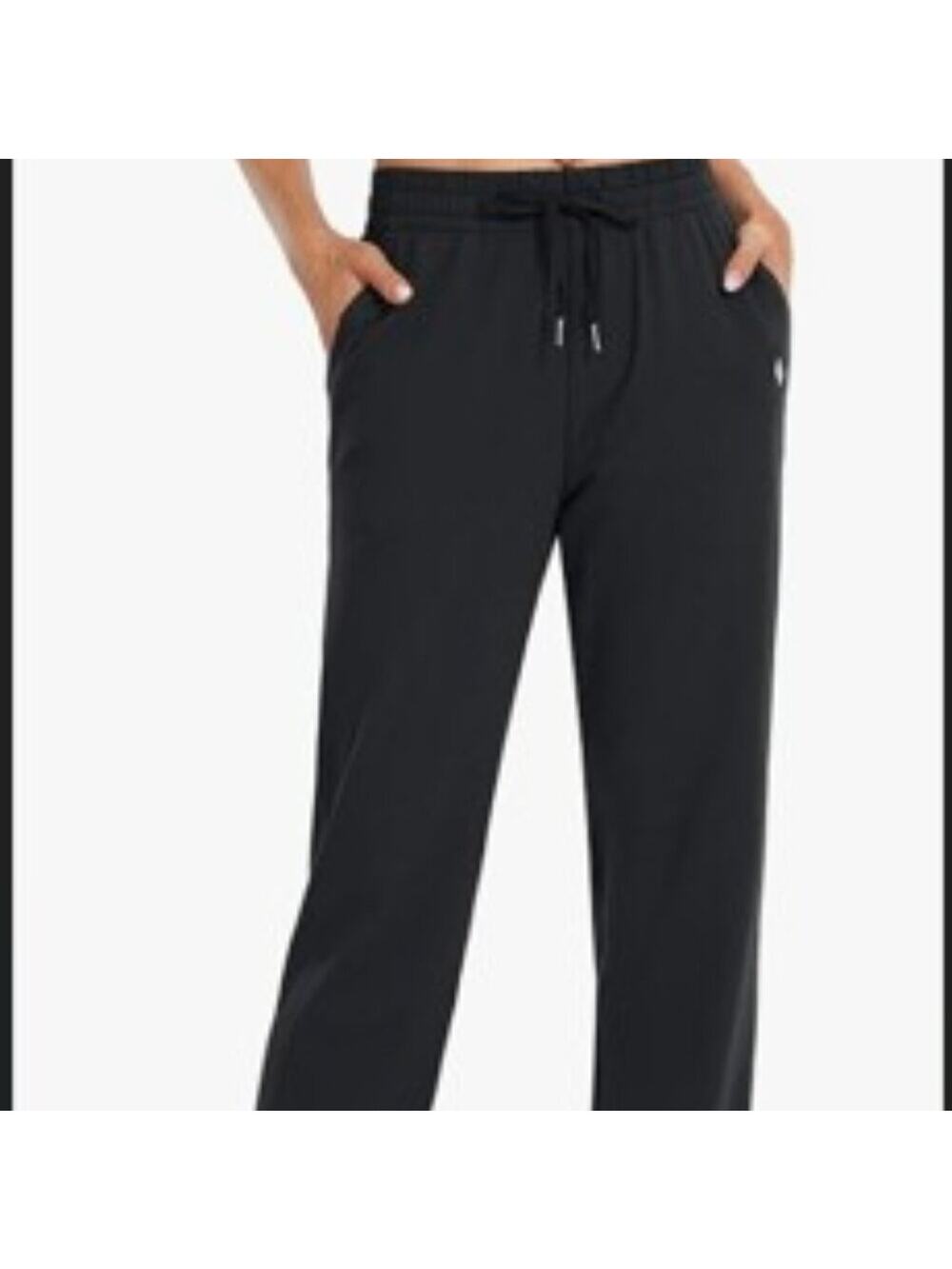 Santiny Black Athleisure Lounge Yoga Travel Pants Small NWT